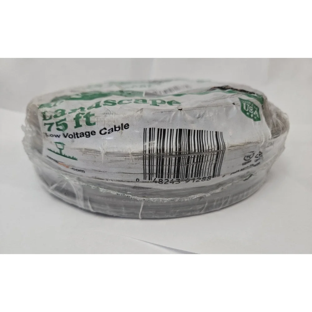 75 Ft. 16/2 Black Stranded Low-Voltage Landscape Lighting Wire Factory Sealed